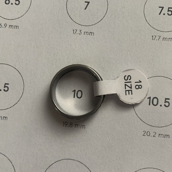 Unisex Stainless Steel Love Ring Band Size 10 - Picture 3 of 3